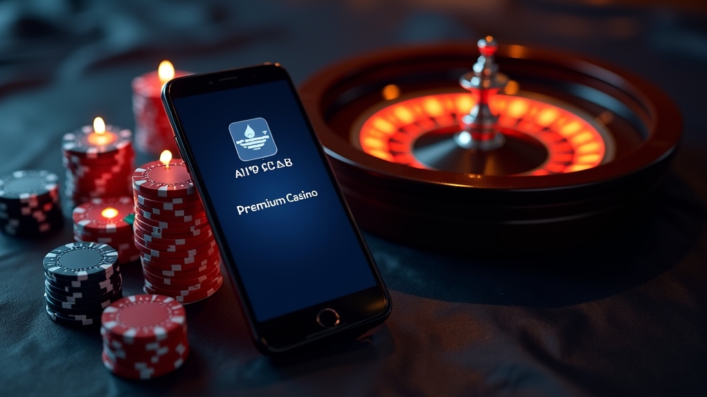 Celular Android com arquivo APK e clima de cassino