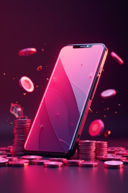 Smartphone com app Fresh Casino