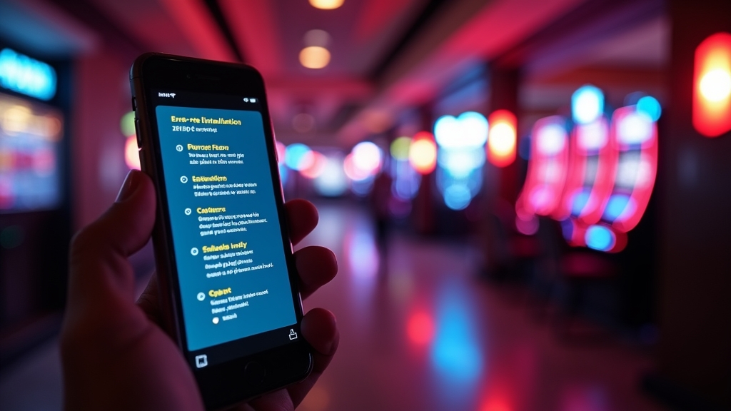 Celular com lista de verificação para instalar sem erros